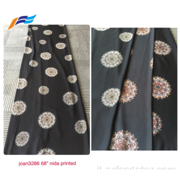 Tessuto 100% Ployester Abaya Nida con stampa floreale personalizzata